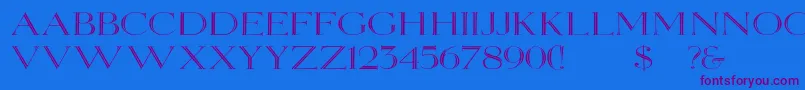 Elizabethwd Font – Purple Fonts on Blue Background