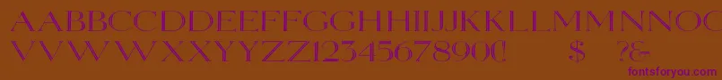 Elizabethwd Font – Purple Fonts on Brown Background