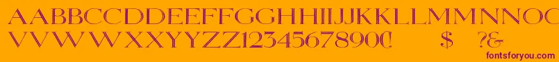 Elizabethwd Font – Purple Fonts on Orange Background