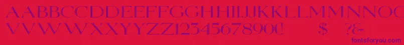 Elizabethwd Font – Purple Fonts on Red Background