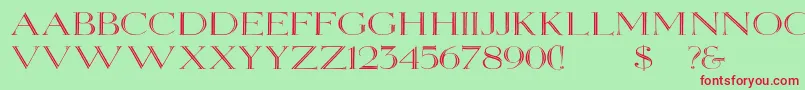 Шрифт Elizabethwd – красные шрифты на зелёном фоне