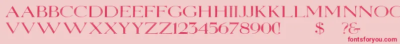 Elizabethwd Font – Red Fonts on Pink Background