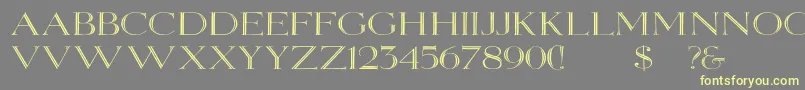 Elizabethwd Font – Yellow Fonts on Gray Background