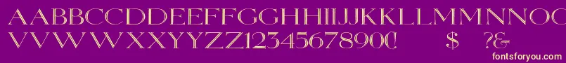Elizabethwd Font – Yellow Fonts on Purple Background