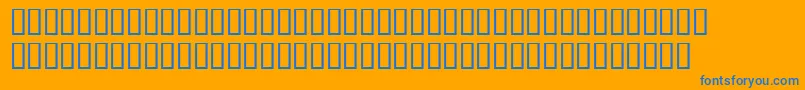 Шрифт WbxLuciditeMangled – синие шрифты на оранжевом фоне