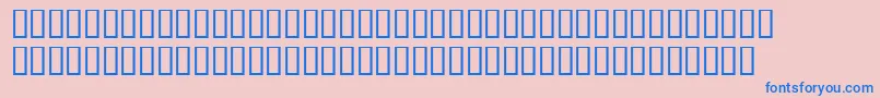 フォントWbxLuciditeMangled – ピンクの背景に青い文字