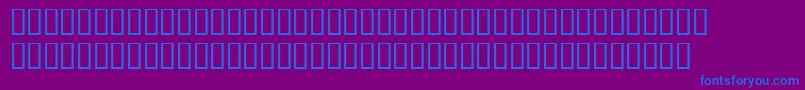 WbxLuciditeMangled-fontti – siniset fontit violetilla taustalla