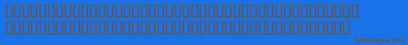 フォントWbxLuciditeMangled – 茶色の文字が青い背景にあります。