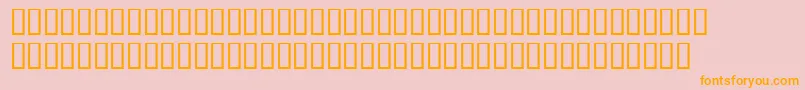 WbxLuciditeMangled-fontti – oranssit fontit vaaleanpunaisella taustalla