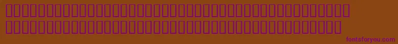 Czcionka WbxLuciditeMangled – fioletowe czcionki na brązowym tle
