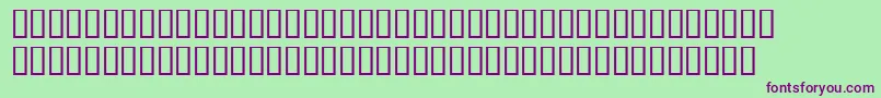 WbxLuciditeMangled Font – Purple Fonts on Green Background
