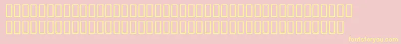 Czcionka WbxLuciditeMangled – żółte czcionki na różowym tle