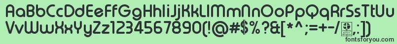 TypoRoundBoldDemo Font – Black Fonts on Green Background