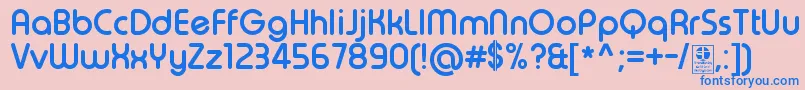 TypoRoundBoldDemo Font – Blue Fonts on Pink Background