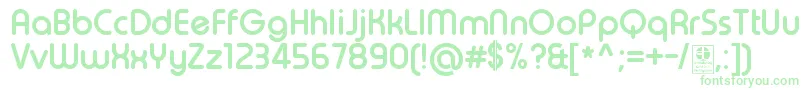 TypoRoundBoldDemo Font – Green Fonts on White Background