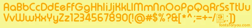 TypoRoundBoldDemo Font – Orange Fonts on Yellow Background