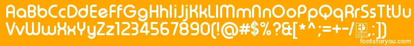 TypoRoundBoldDemo Font – White Fonts on Orange Background