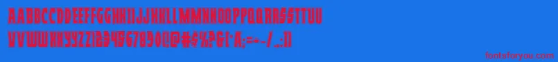 フォントProwleracad – 赤い文字の青い背景
