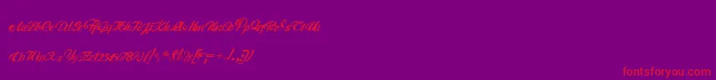 Preciousmoments Font – Red Fonts on Purple Background