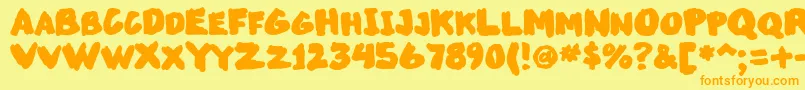 Markedup Font – Orange Fonts on Yellow Background