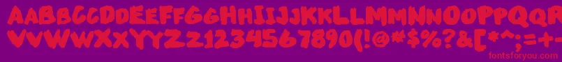 Markedup Font – Red Fonts on Purple Background