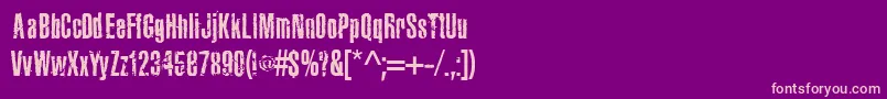 JoelsraggedfontRegular Font – Pink Fonts on Purple Background