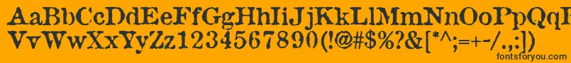 AntiqueType-Schriftart – Schwarze Schriften auf orangefarbenem Hintergrund