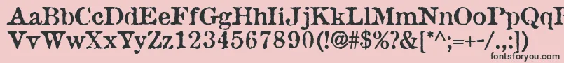 Шрифт AntiqueType – чёрные шрифты на розовом фоне