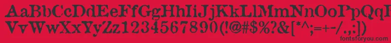 Police AntiqueType – polices noires sur fond rouge