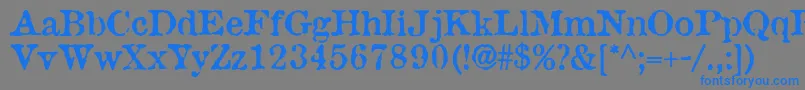 AntiqueType Font – Blue Fonts on Gray Background