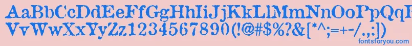 AntiqueType Font – Blue Fonts on Pink Background