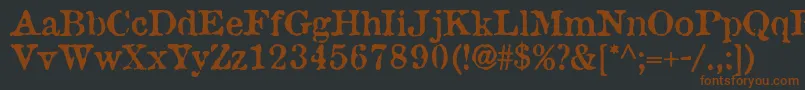AntiqueType-Schriftart – Braune Schriften auf schwarzem Hintergrund