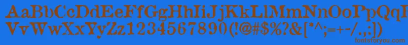 AntiqueType Font – Brown Fonts on Blue Background