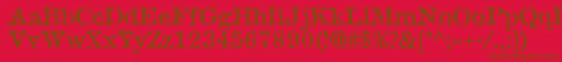 AntiqueType Font – Brown Fonts on Red Background