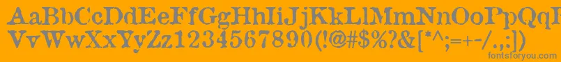Weitere Informationen zur AntiqueType-Schriftart AntiqueType-Schriftart – Graue Schriften auf orangefarbenem Hintergrund