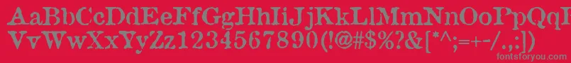 fuente AntiqueType – Fuentes Grises Sobre Fondo Rojo