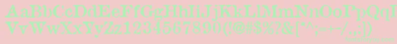 AntiqueType Font – Green Fonts on Pink Background