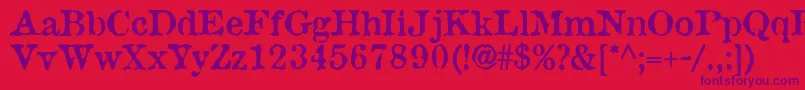 AntiqueType Font – Purple Fonts on Red Background