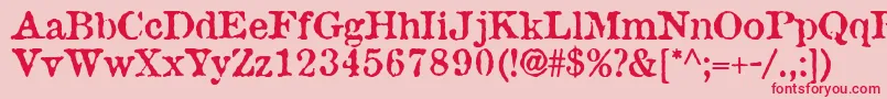 AntiqueType Font – Red Fonts on Pink Background