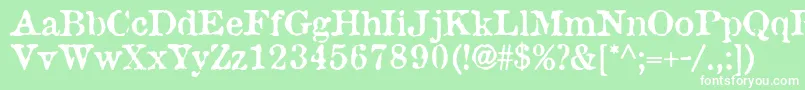 Шрифт AntiqueType – белые шрифты на зелёном фоне