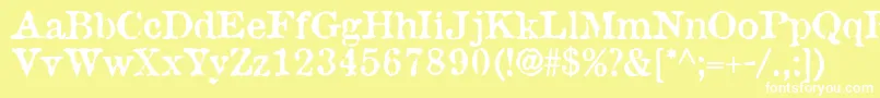 AntiqueType Font – White Fonts on Yellow Background