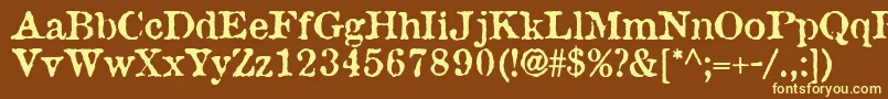 Шрифт AntiqueType – жёлтые шрифты на коричневом фоне