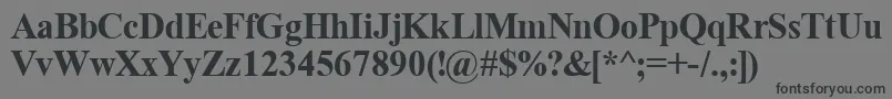 Шрифт Tyrb – чёрные шрифты на сером фоне