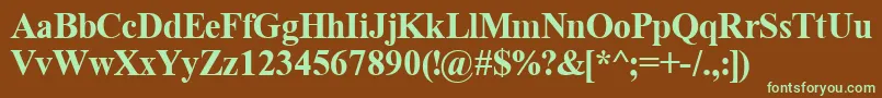 Tyrb Font – Green Fonts on Brown Background