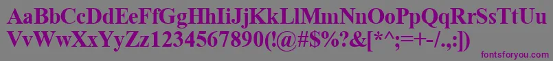 Шрифт Tyrb – фиолетовые шрифты на сером фоне