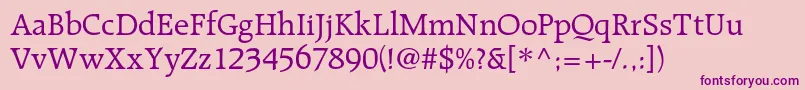 Raleighltstd Font – Purple Fonts on Pink Background