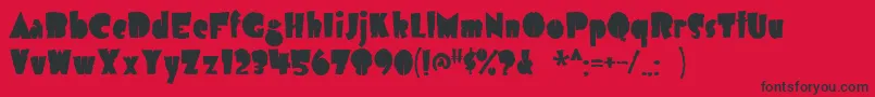 Airmolea Font – Black Fonts on Red Background