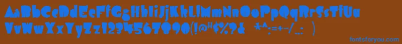 Airmolea Font – Blue Fonts on Brown Background