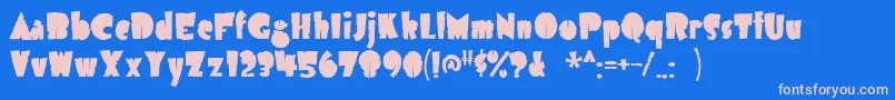 Airmolea Font – Pink Fonts on Blue Background