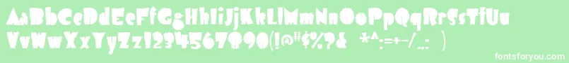 Airmolea Font – White Fonts on Green Background